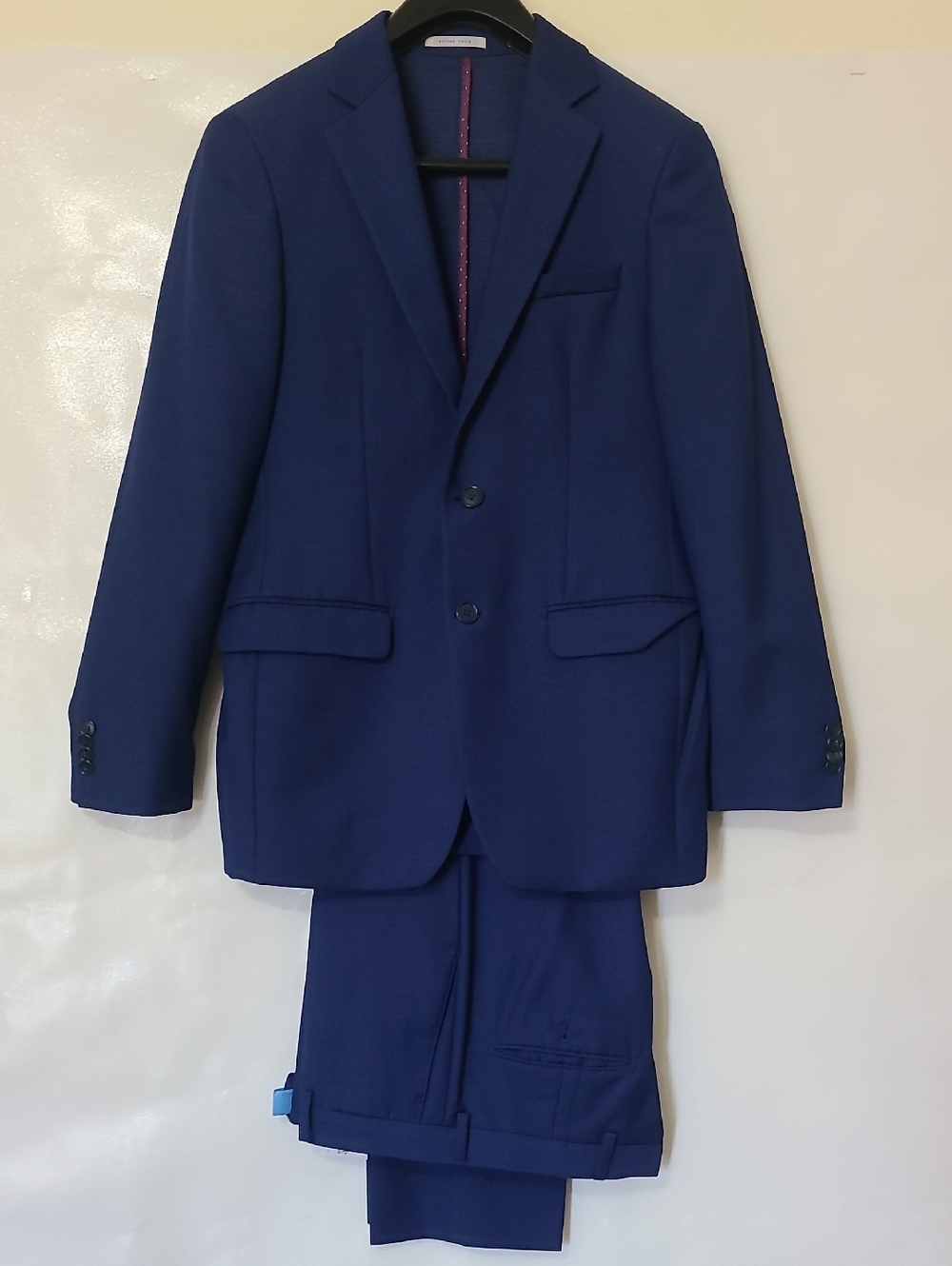 Arturo Calle Men's Blue Classic 2-Piece Suit Tailored Blazer & Trousers Size 38R